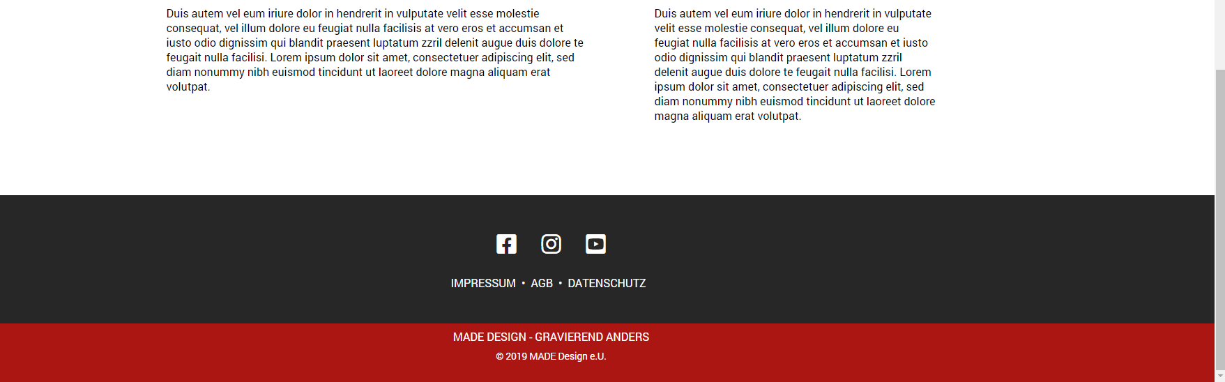 Footer (socials, footer-links, slogan, credits)